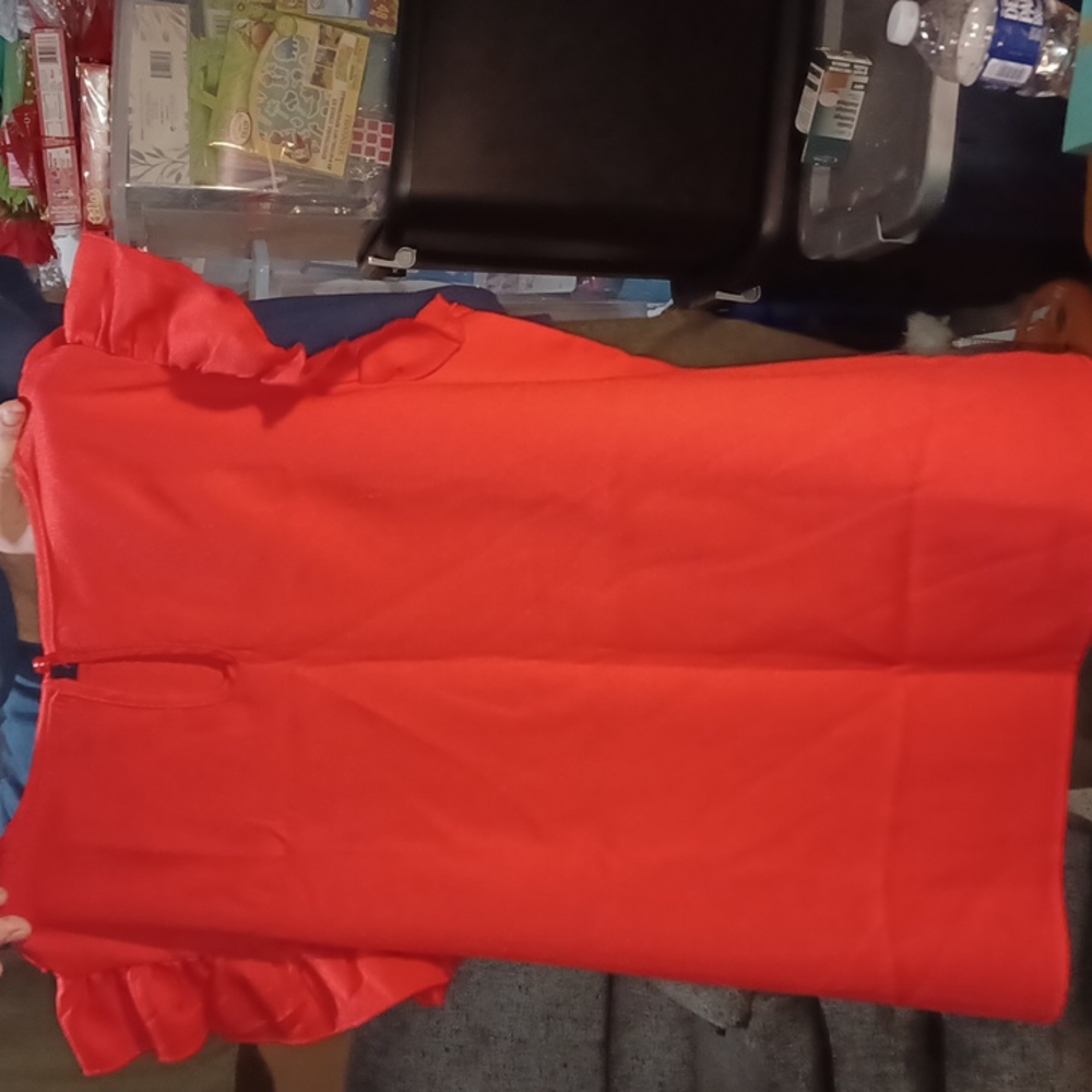 Red Ruffle Blouse - Picture 2 of 6